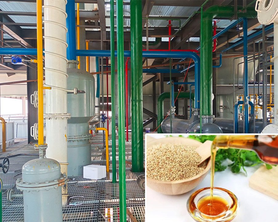 High-pressure pressing and low-temperature filtration preserve rich, antioxidant sesame oil